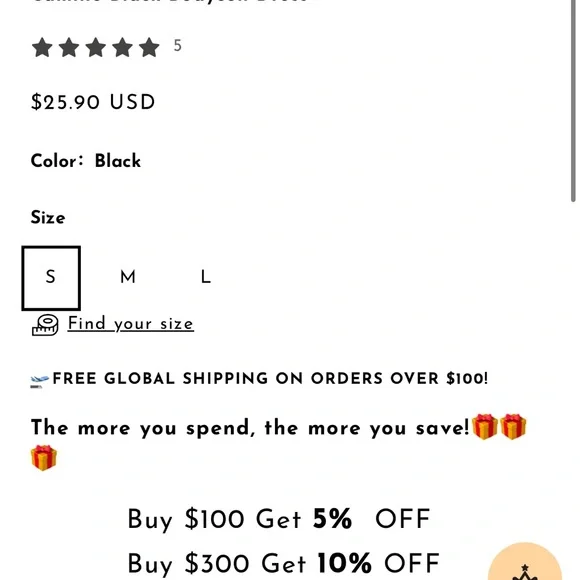 Camille Black Bodycon Dress 𝗯𝘆 𝗖𝗮𝘁𝗰𝗵𝗮𝗹𝗹 Sizs S ✨✨✨ - Picture 9 of 9